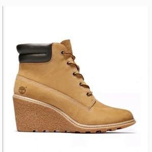 Timberland Amston Leather Wedge Boot Size 10